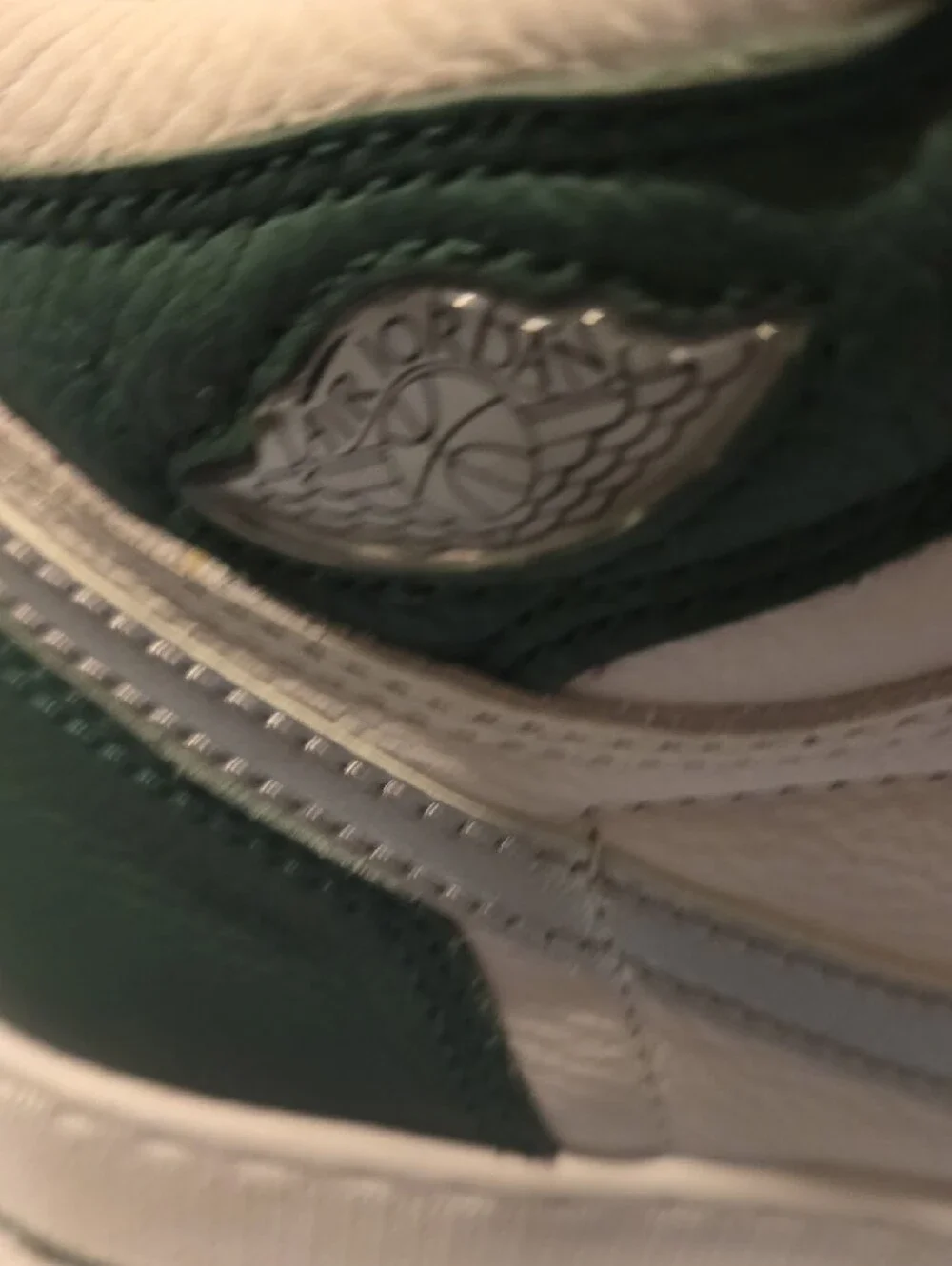 Nike High-Top Sneakers in White and Dark Green